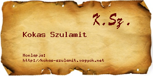 Kokas Szulamit névjegykártya